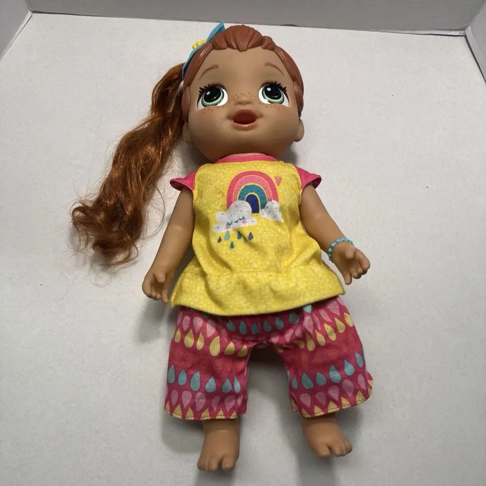 Baby Alive Baby Grows Up Doll Features Vibrant Orange Hair Brown Eyes Works 14